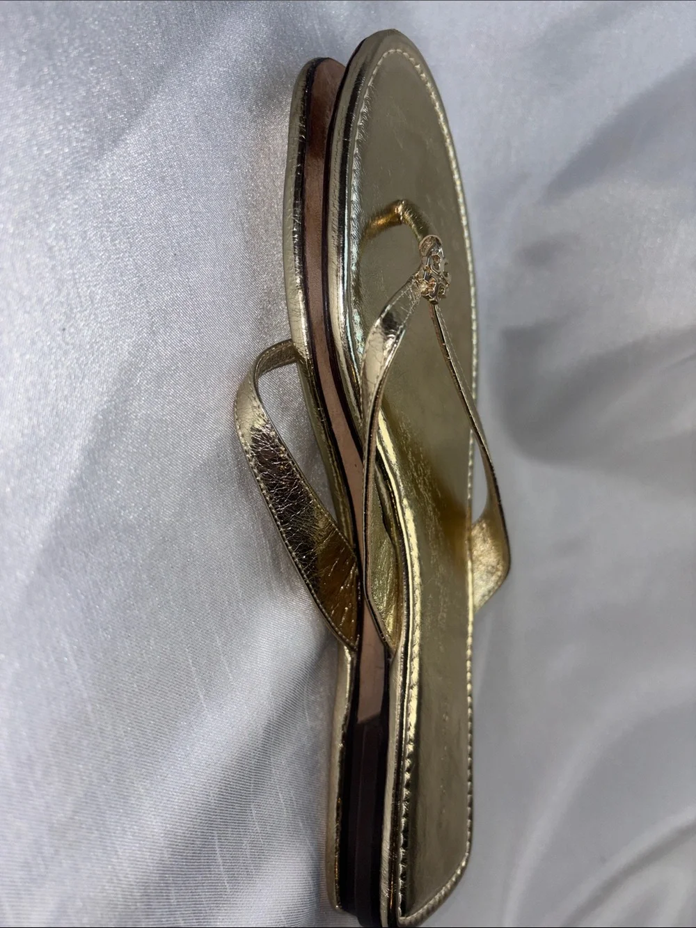 Tory Burch Metallic Gold Thong Sandals